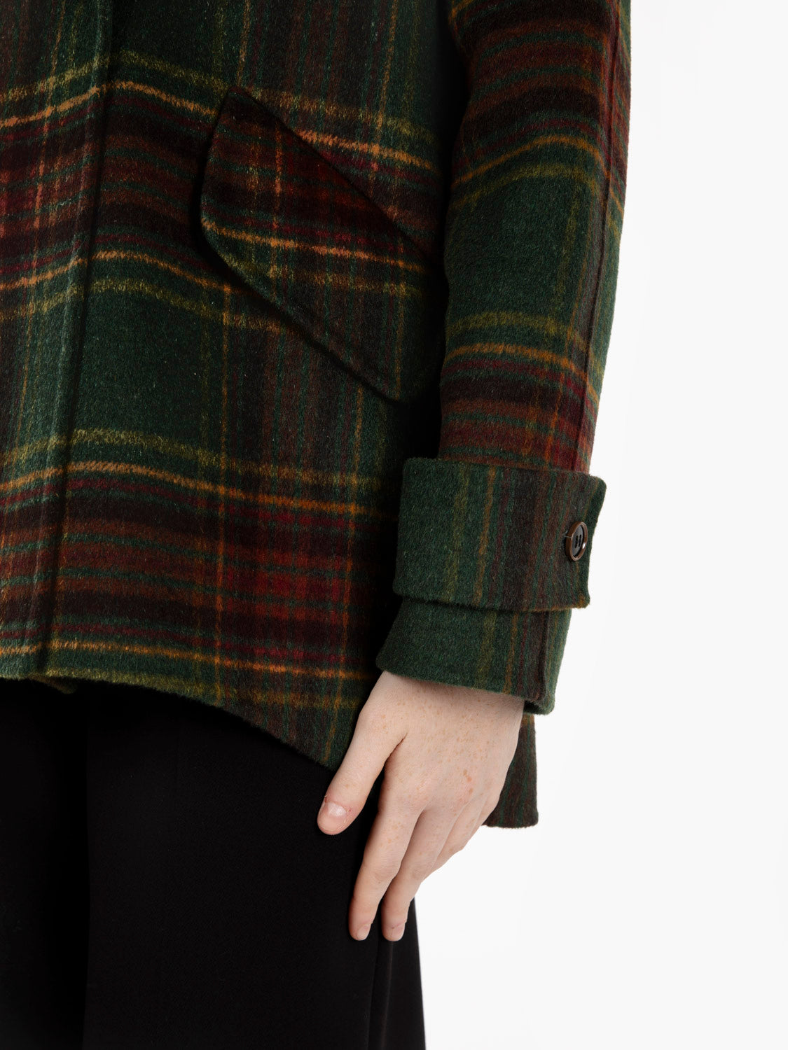 Green / orange short coat