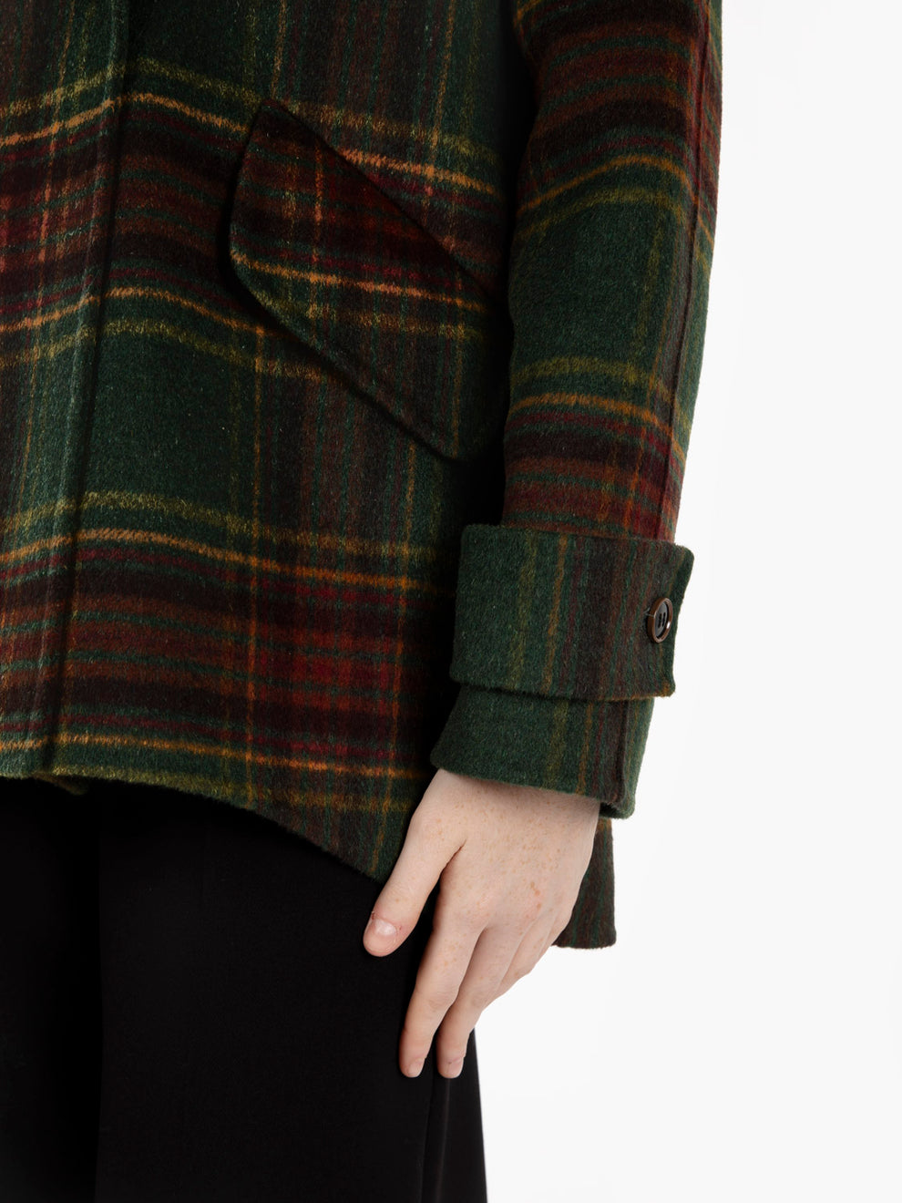 Green / orange short coat