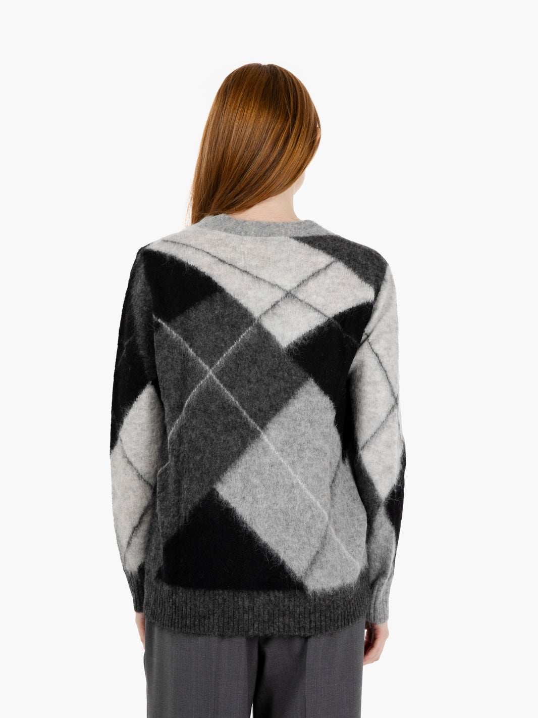 Cardigan a losanghe grey