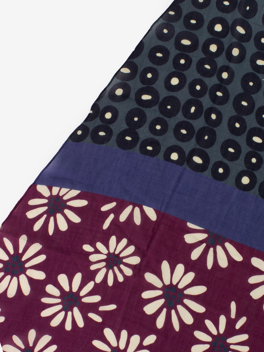 Foulard stampato ciclamino / blu