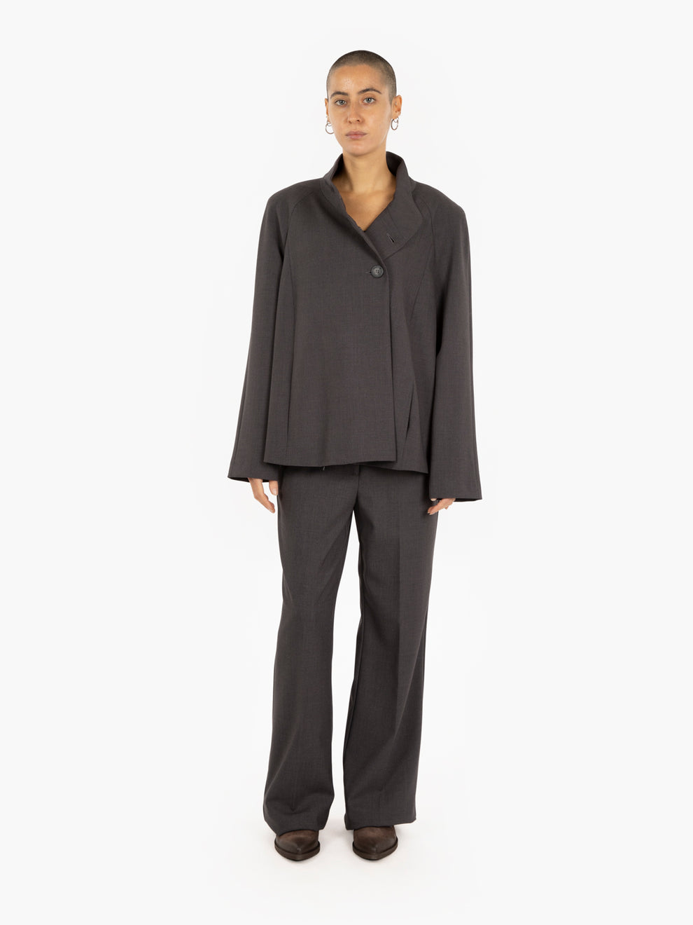 Slate Viscose Blend Jacket