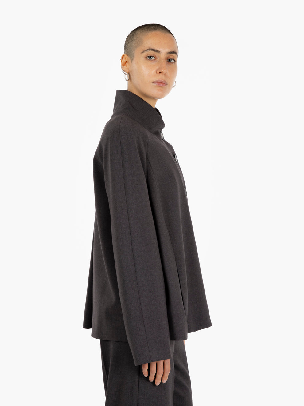 Slate Viscose Blend Jacket