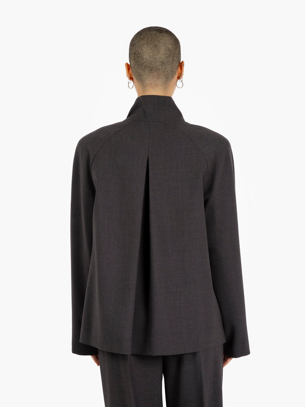 Slate Viscose Blend Jacket