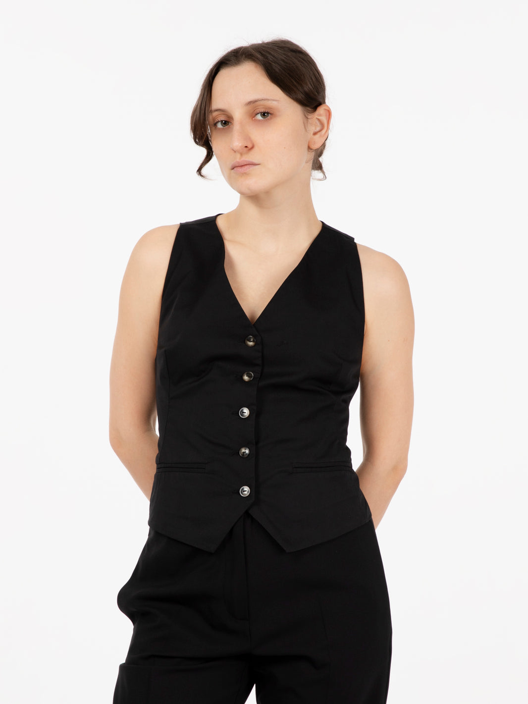 Gilet avvitato nero