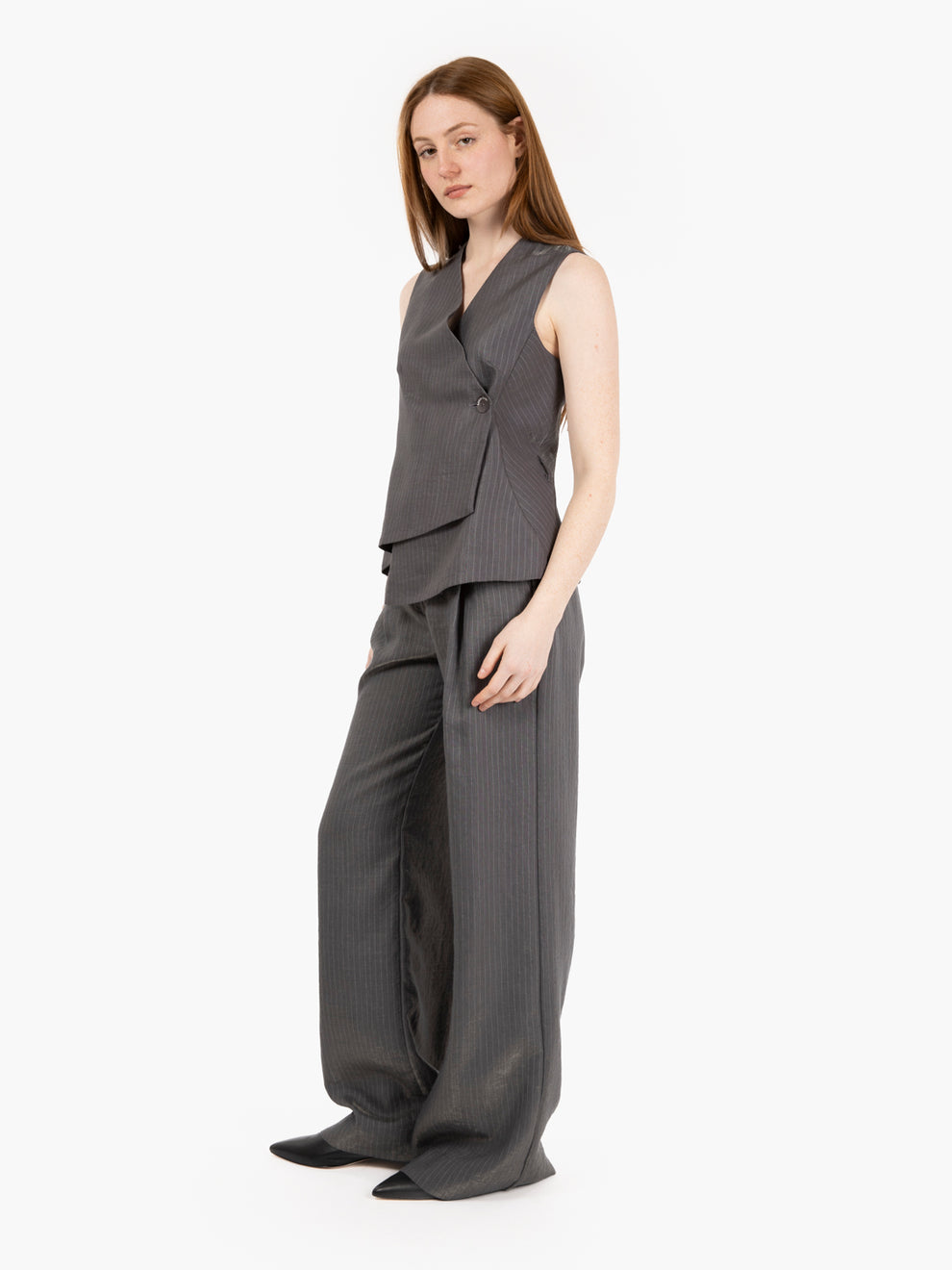 Gilet gessato grigio