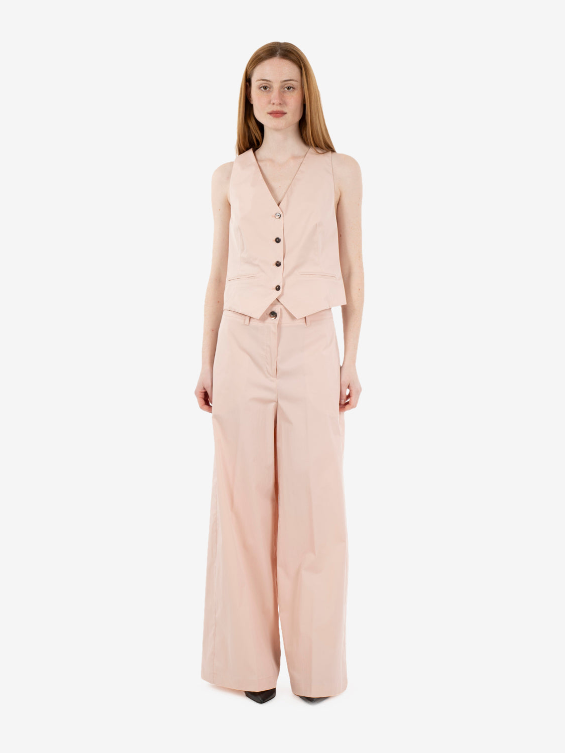 Gilet monopetto blush