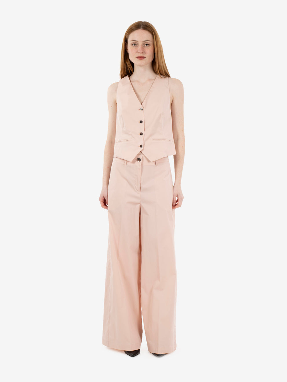 Gilet monopetto blush