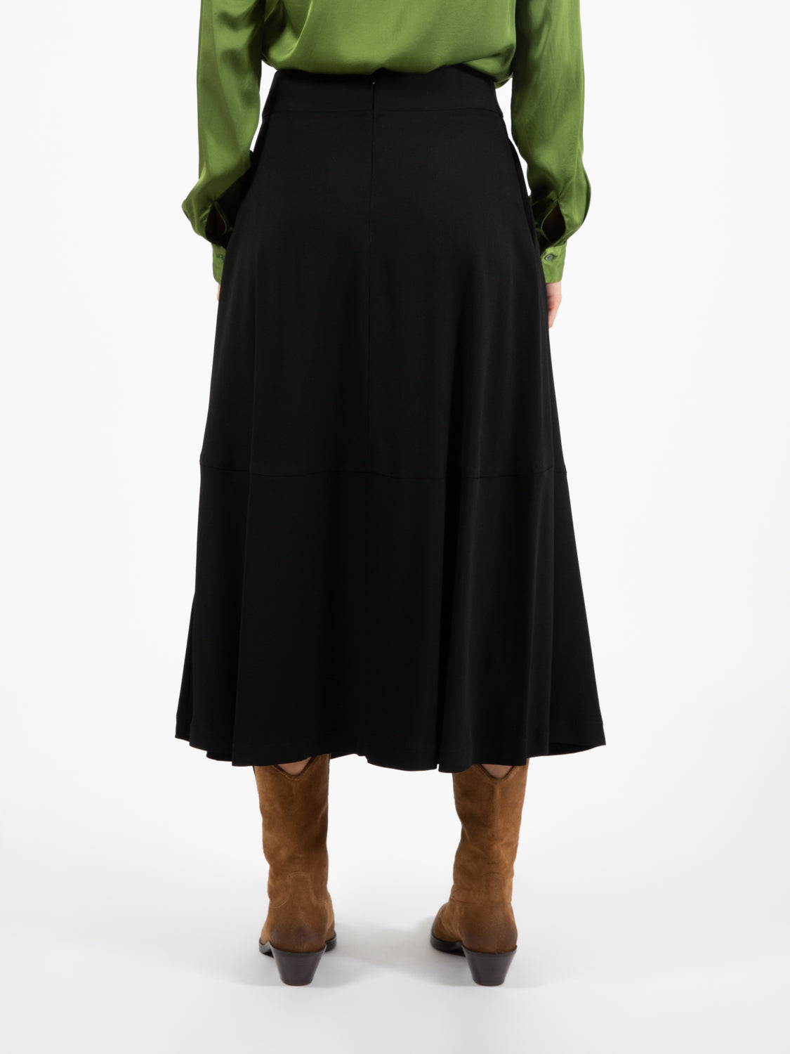 Black Diamond Midi Wide Skirt