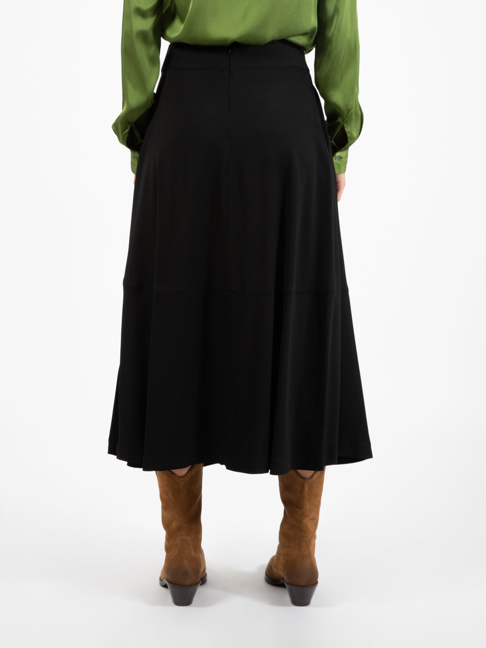 Black Diamond Midi Wide Skirt