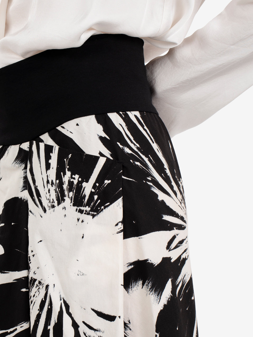 Gonna midi in fantasia nero / bianco