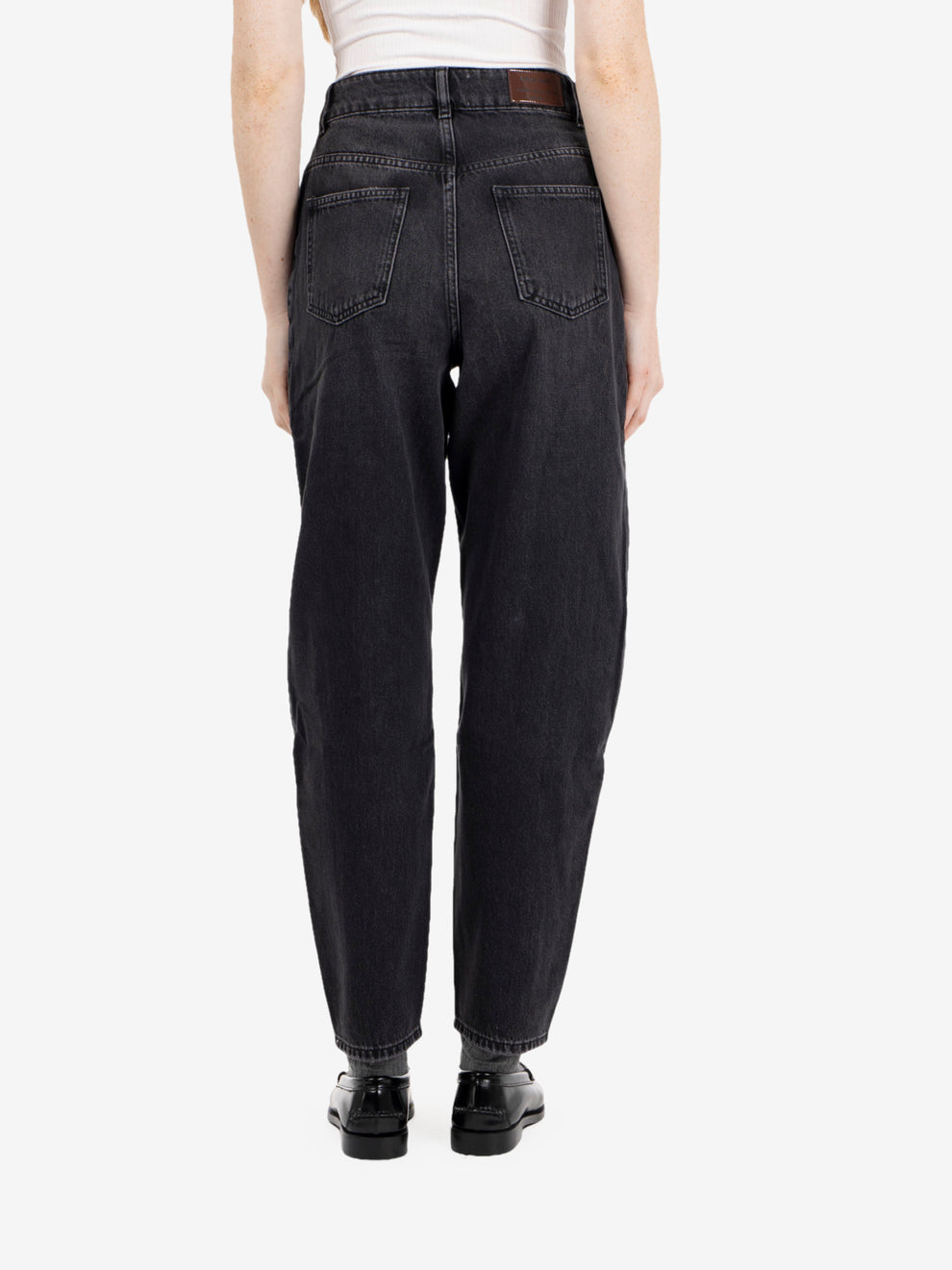Jeans barrel fit nero
