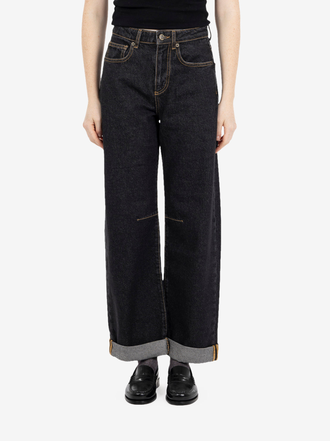 Jeans barrel fit scuro