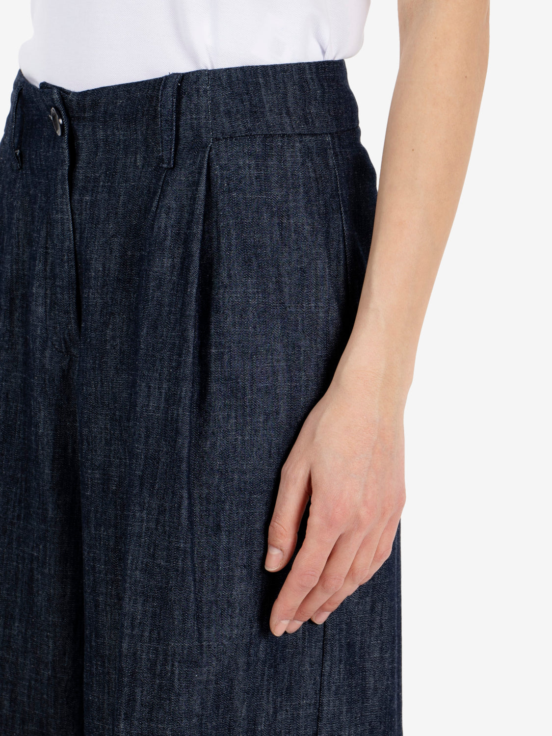 Dark denim palazzo jeans