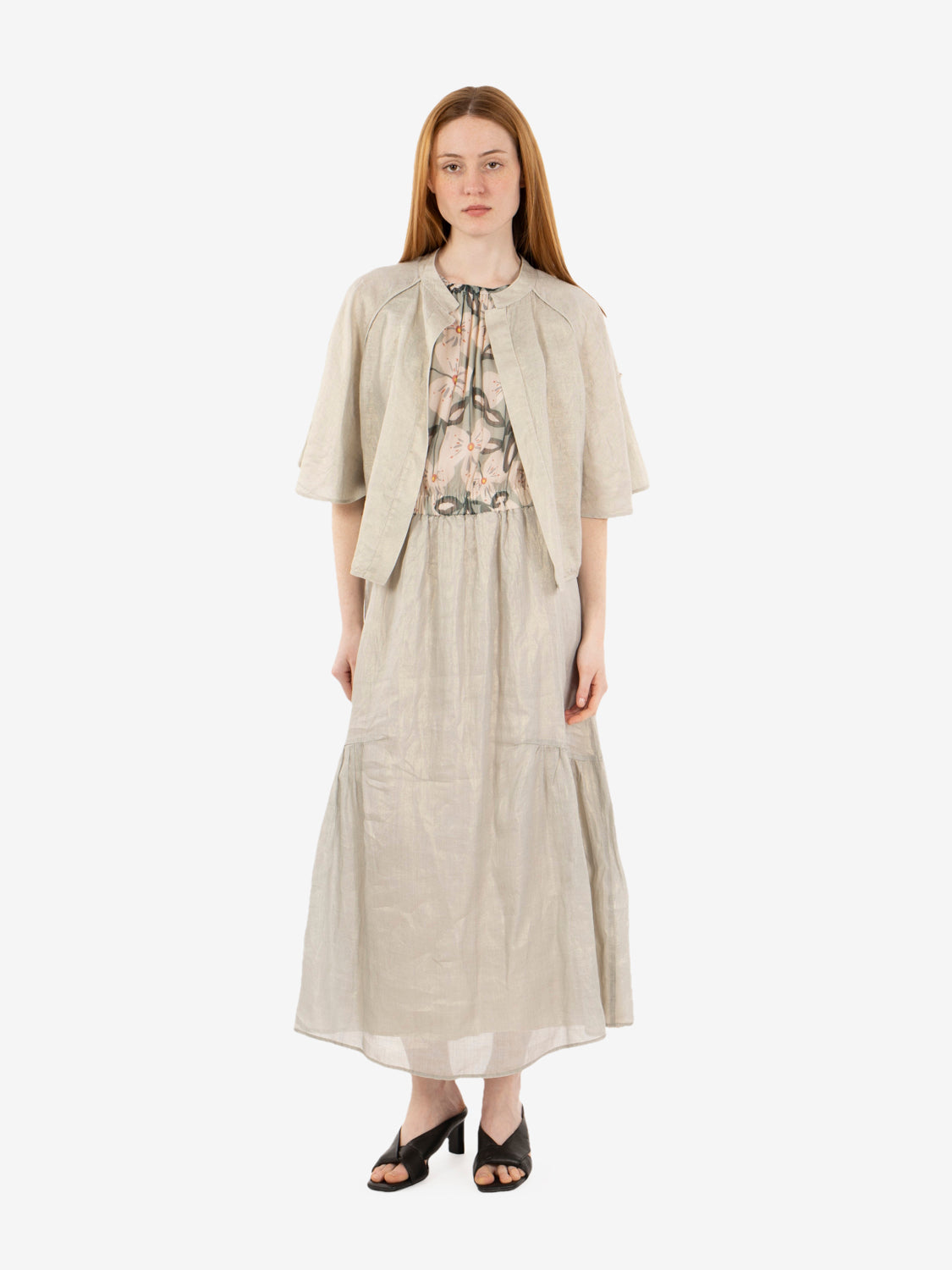 Kimono in lino salvia