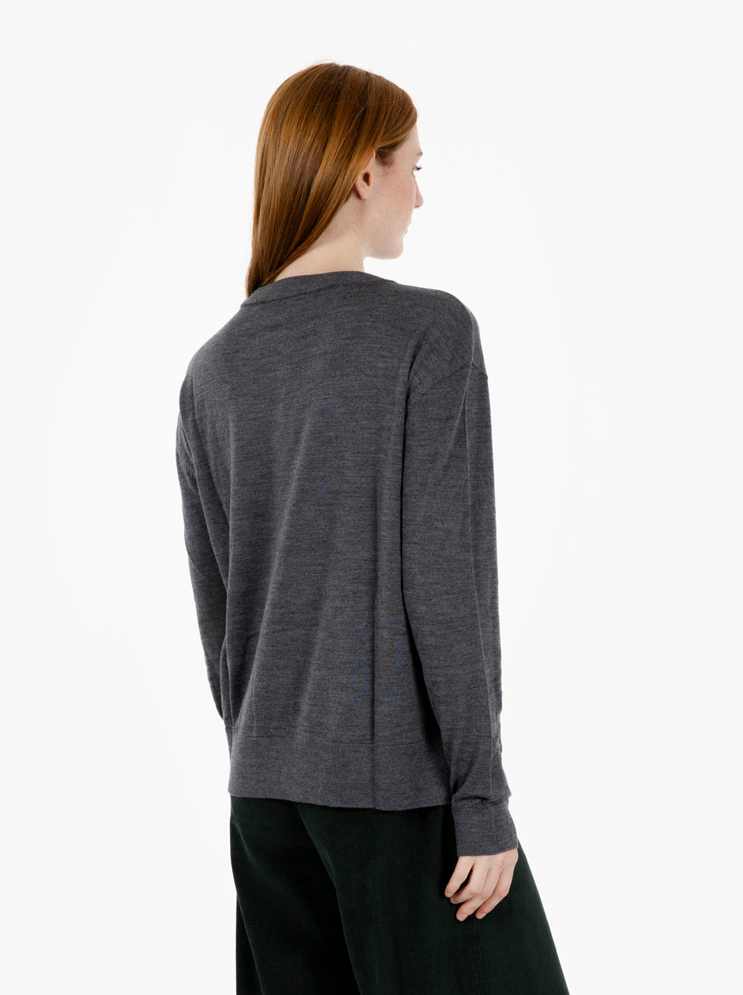 Maglia girocollo grigio melange