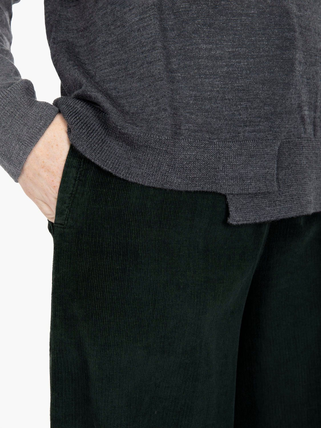 Maglia girocollo grigio melange