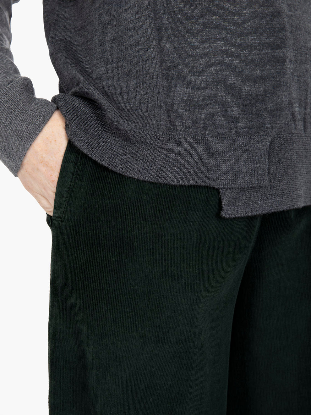 Maglia girocollo grigio melange