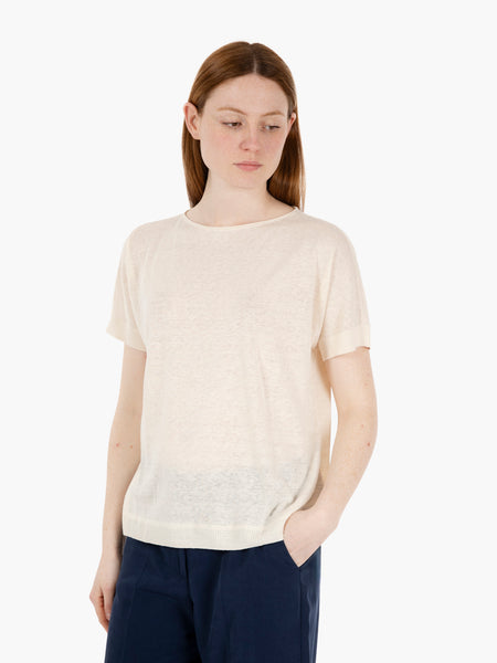 Maglia in lino e cotone burro