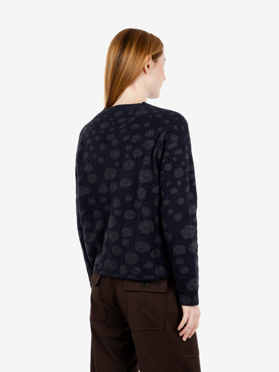 Maglione a pois antracite / nero