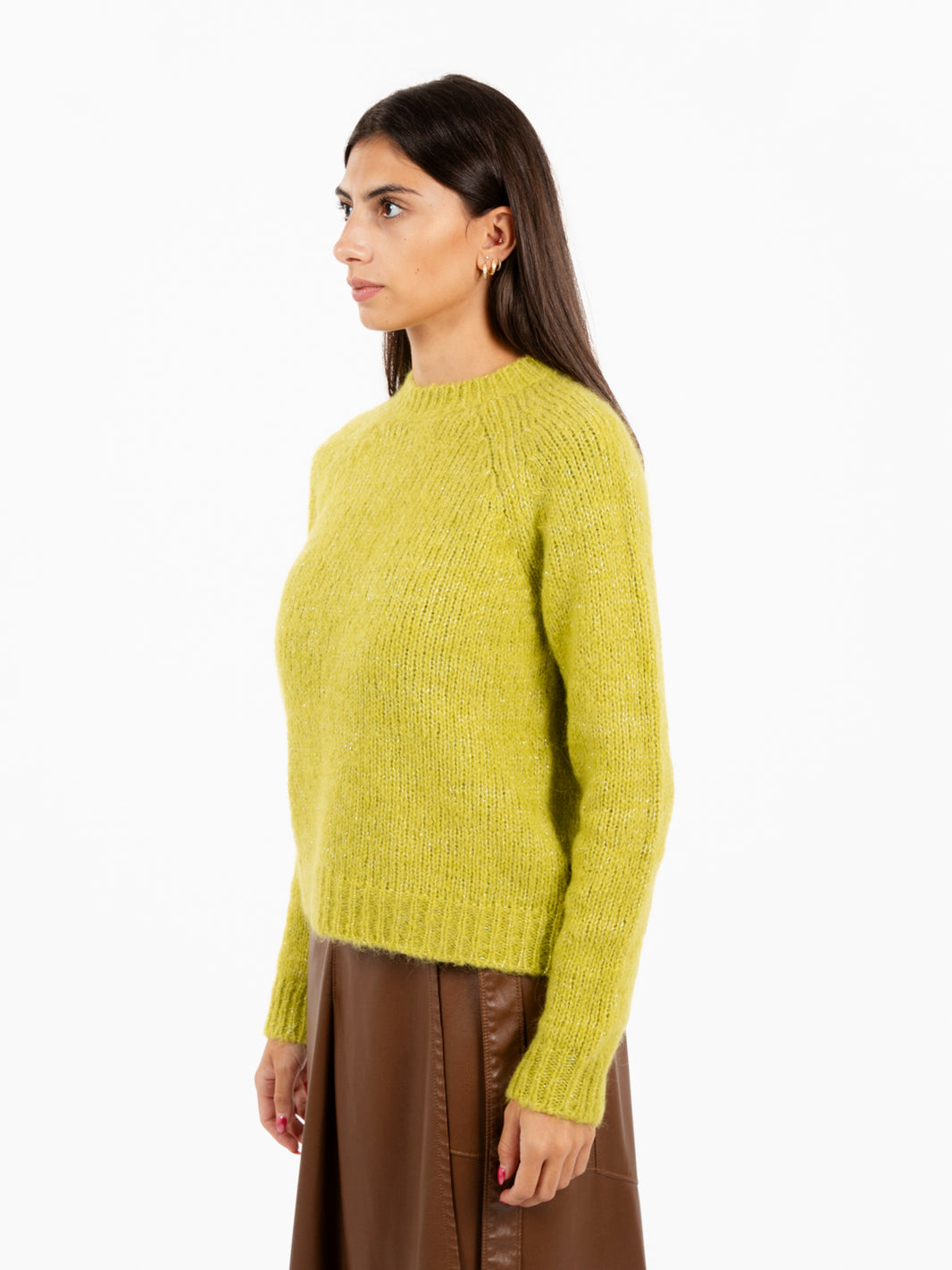 Maglione in alpaca con filo lurex salad
