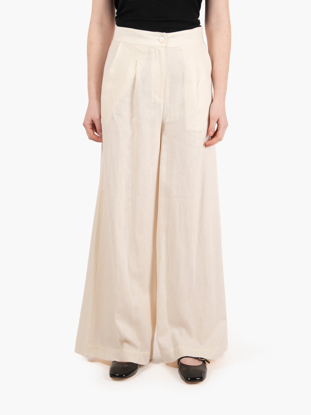 Pantalone a palazzo burro