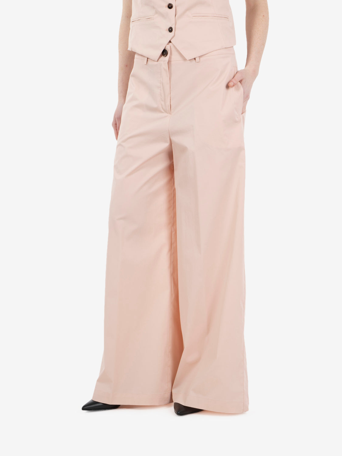 Blush palazzo trousers