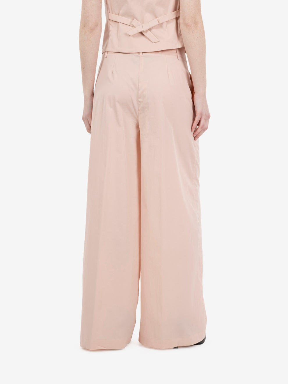 Blush palazzo trousers