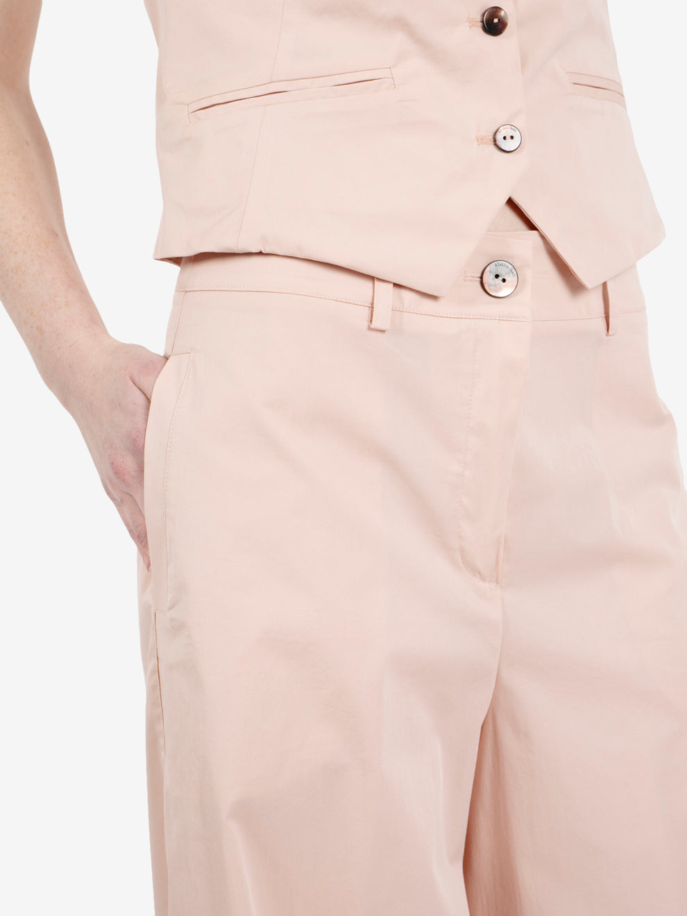 Blush palazzo trousers