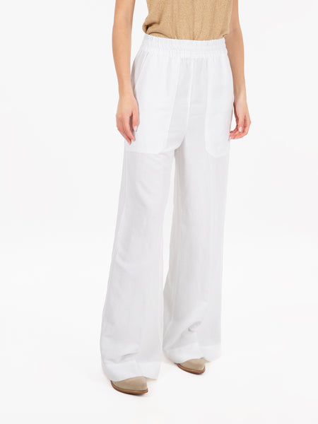 Pantaloni ampi bianco neve