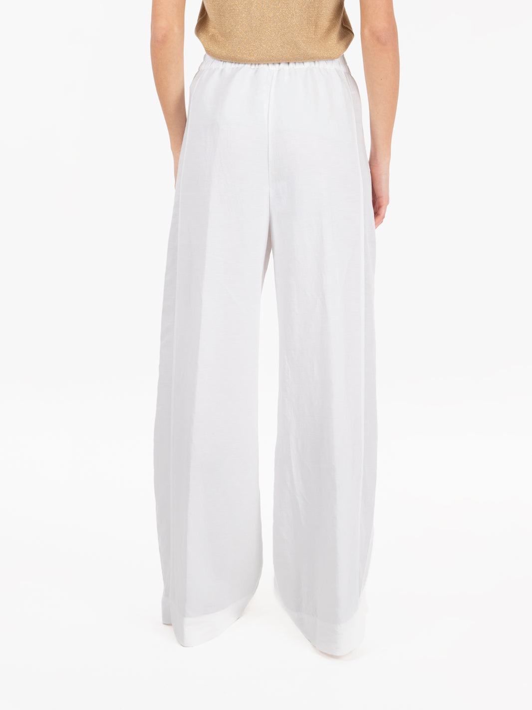 Pantaloni ampi bianco neve