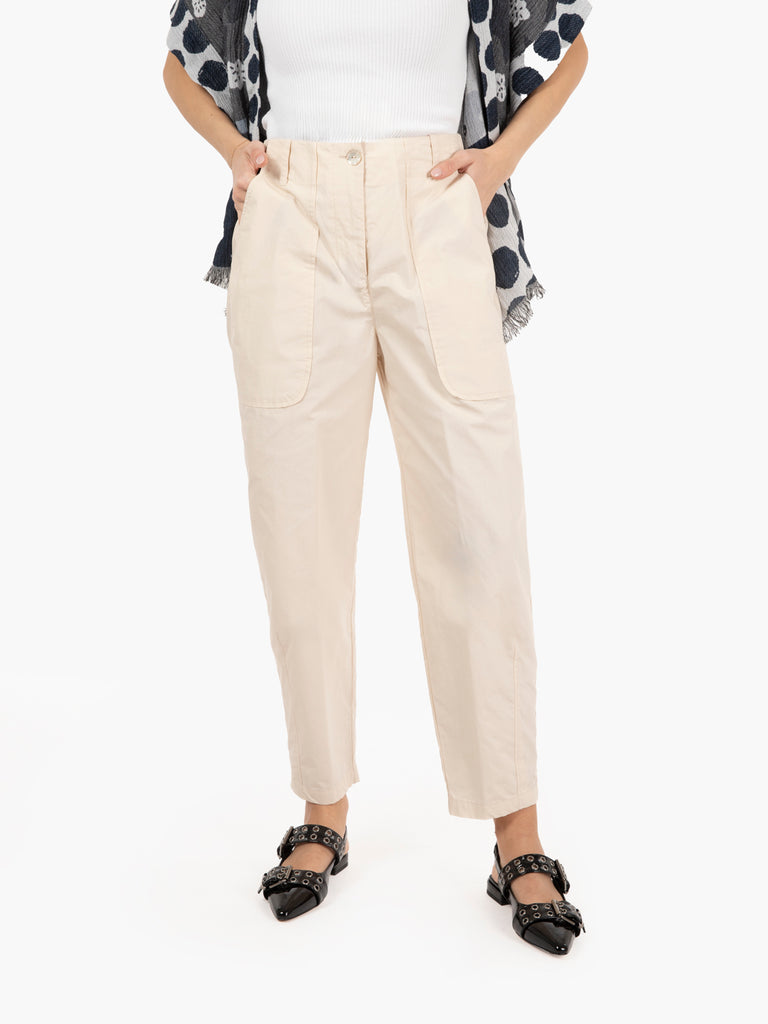 ALESSIA SANTI - Pantaloni carrot fit beige