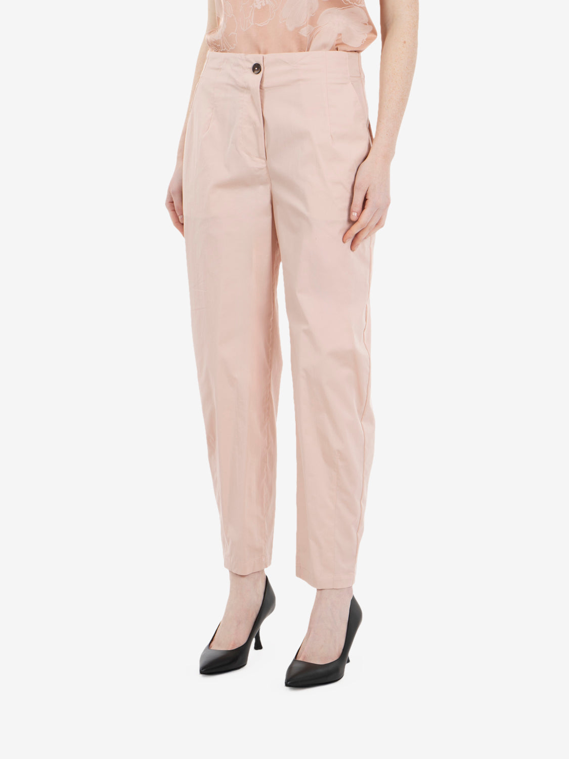 Blush carrot fit trousers
