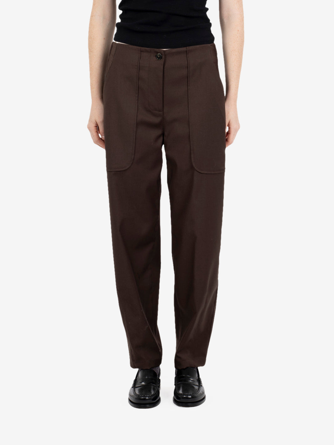 Pantaloni carrot fit ebano