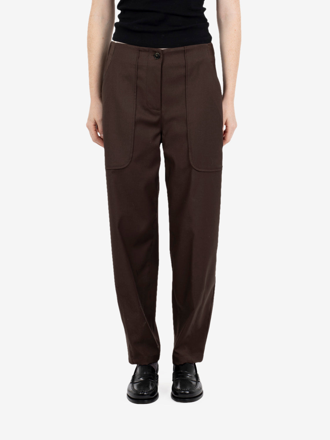 Pantaloni carrot fit ebano