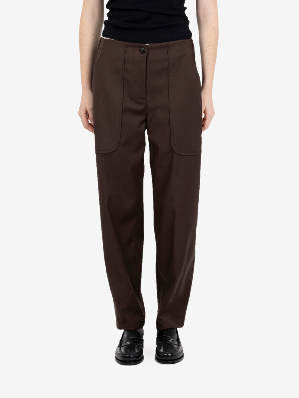 Pantaloni carrot fit ebano