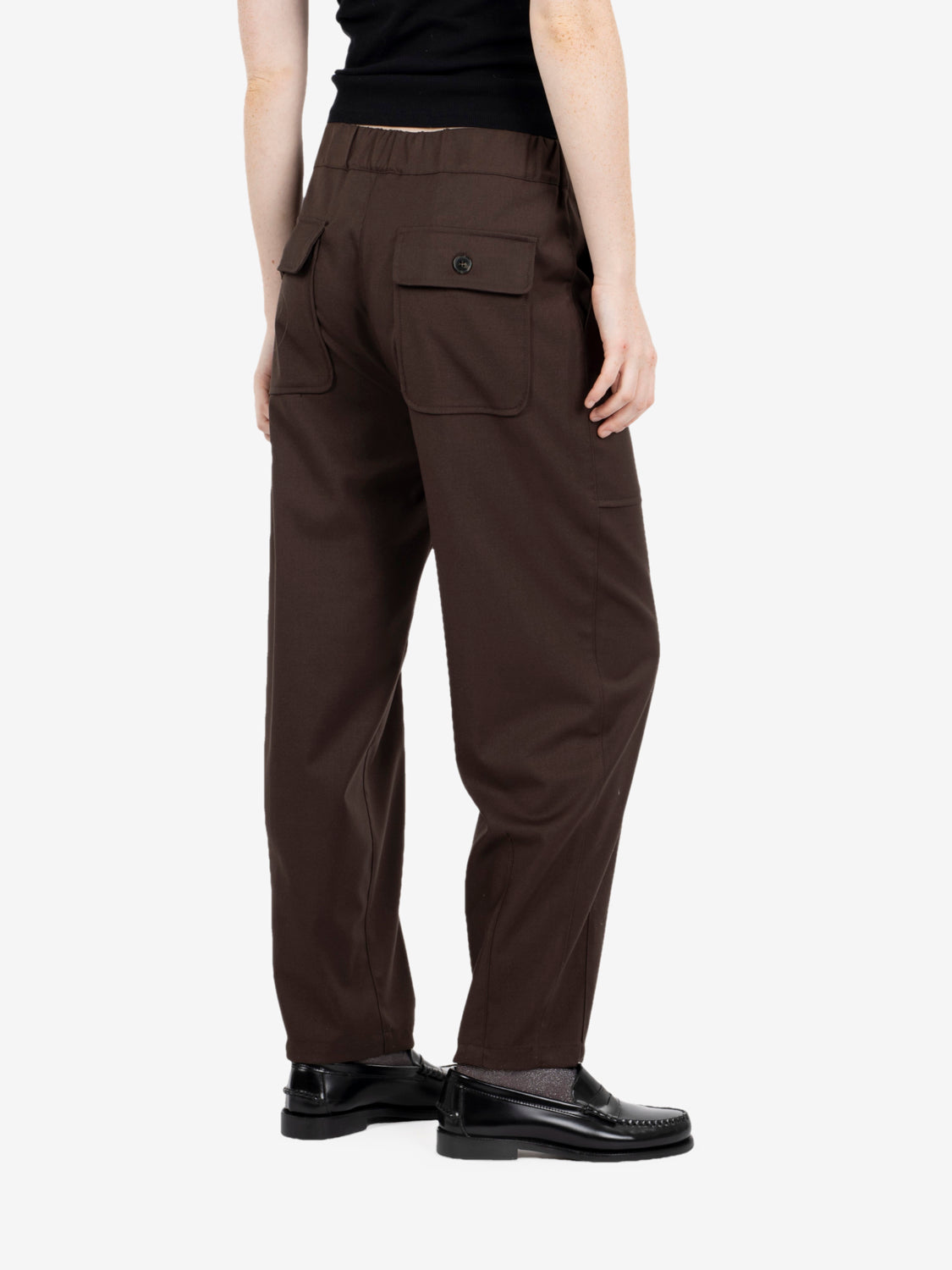 Pantaloni carrot fit ebano