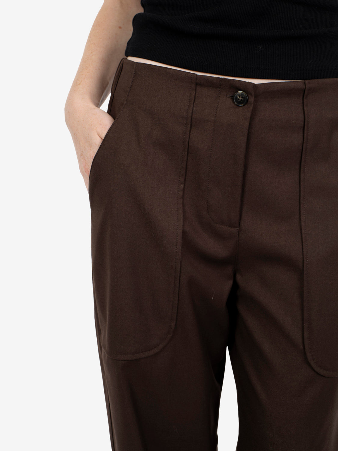 Pantaloni carrot fit ebano