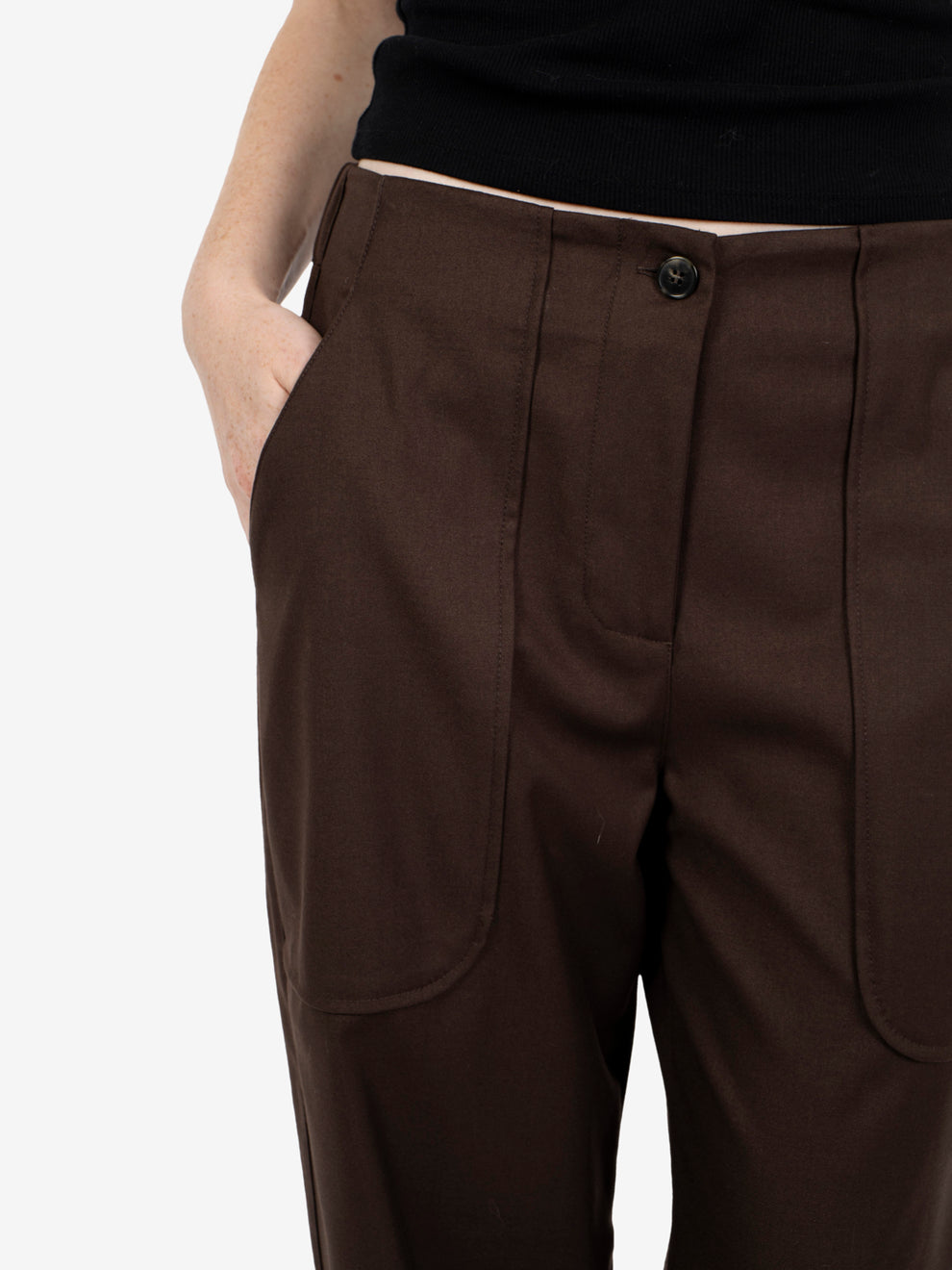 Pantaloni carrot fit ebano