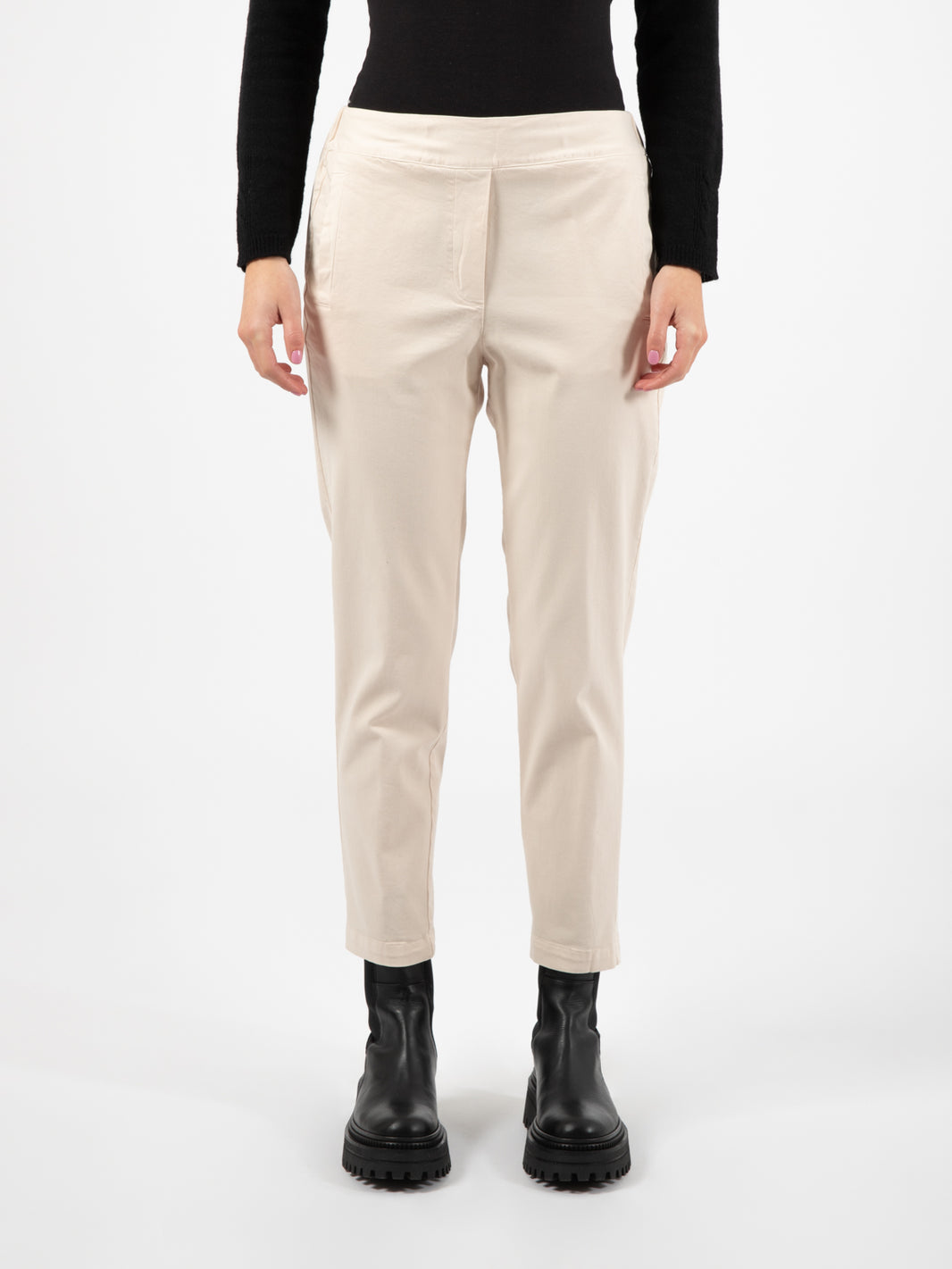 Elastic waist champignon trousers