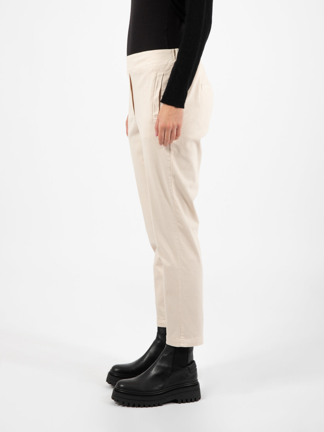 Elastic waist champignon trousers