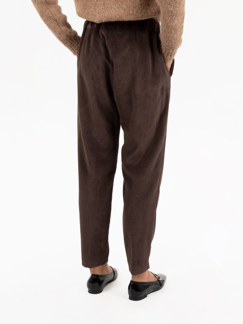 Pantaloni in velluto a coste chocolate