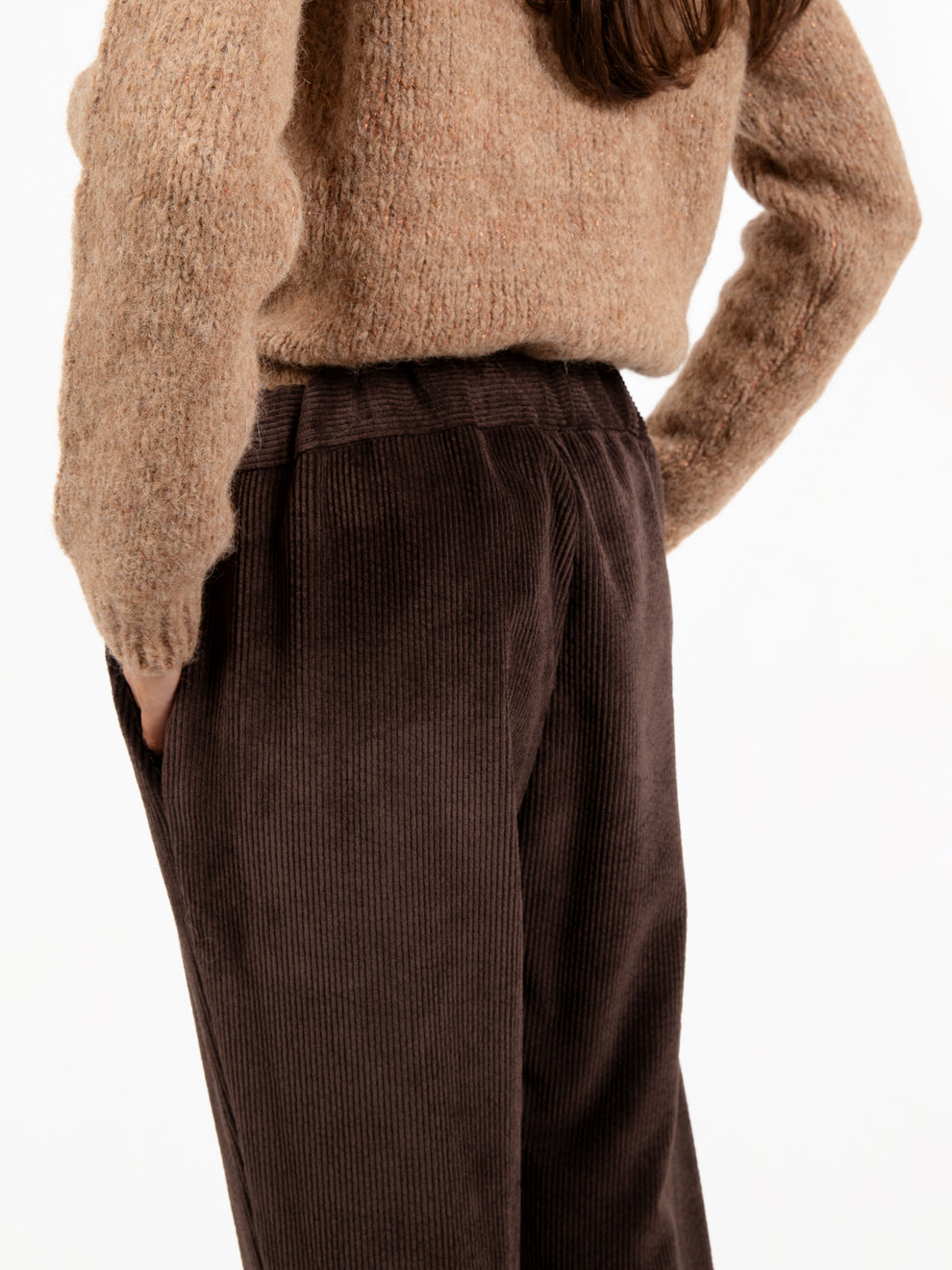 Pantaloni in velluto a coste chocolate