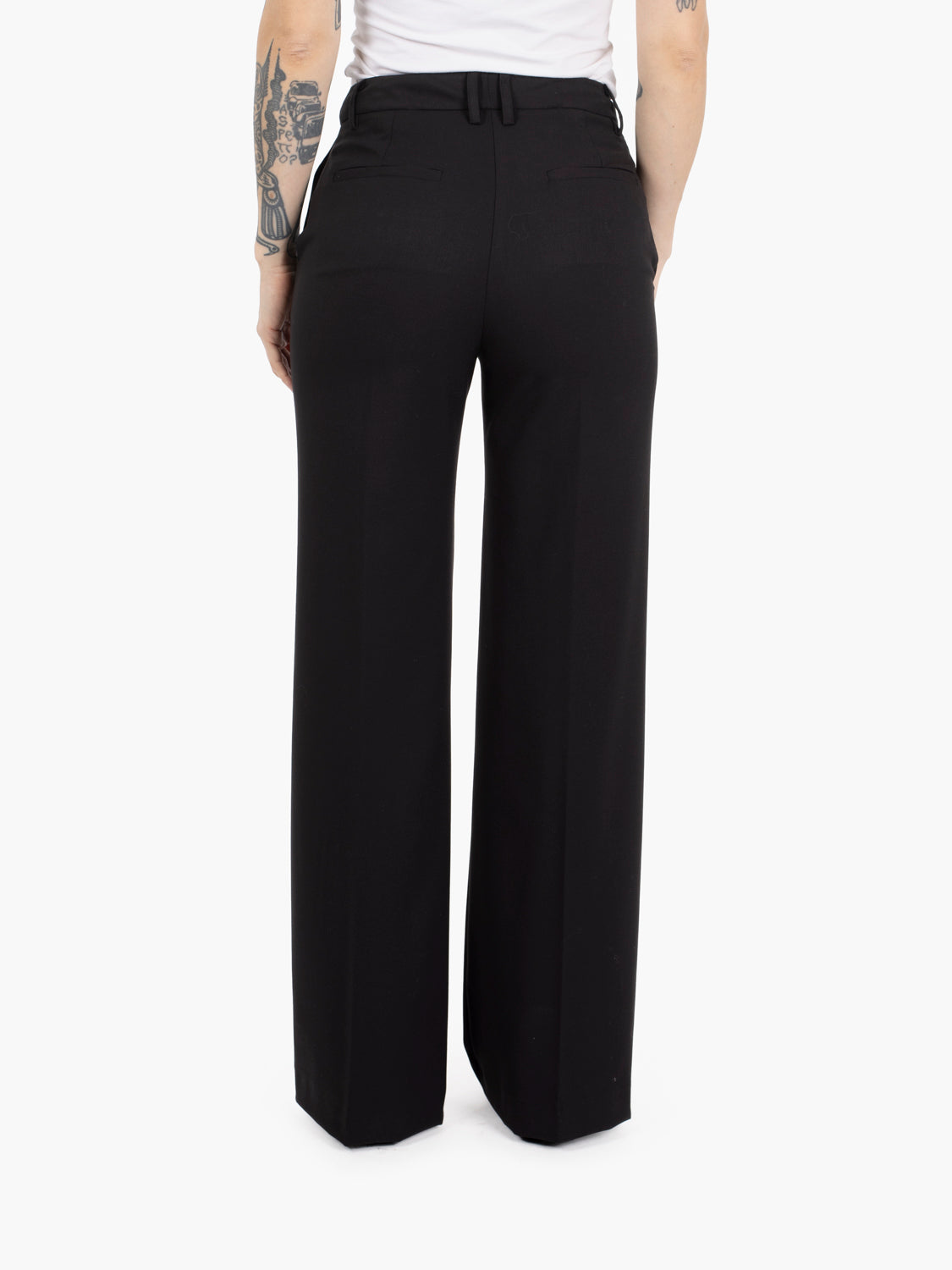 Black regular fit trousers