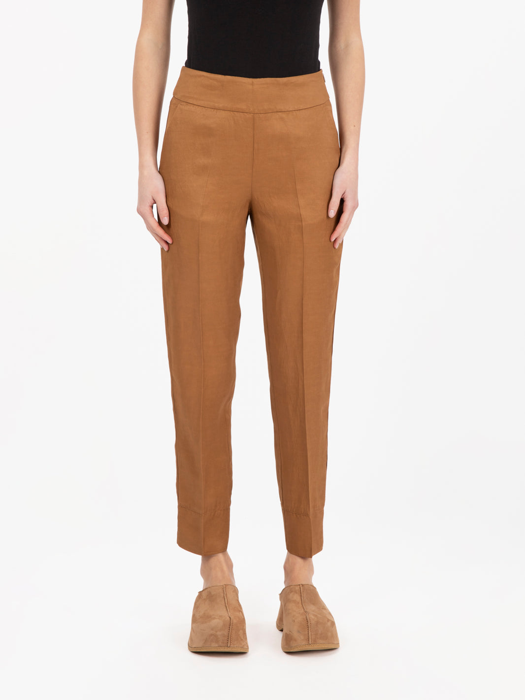 Ermine viscose straight trousers