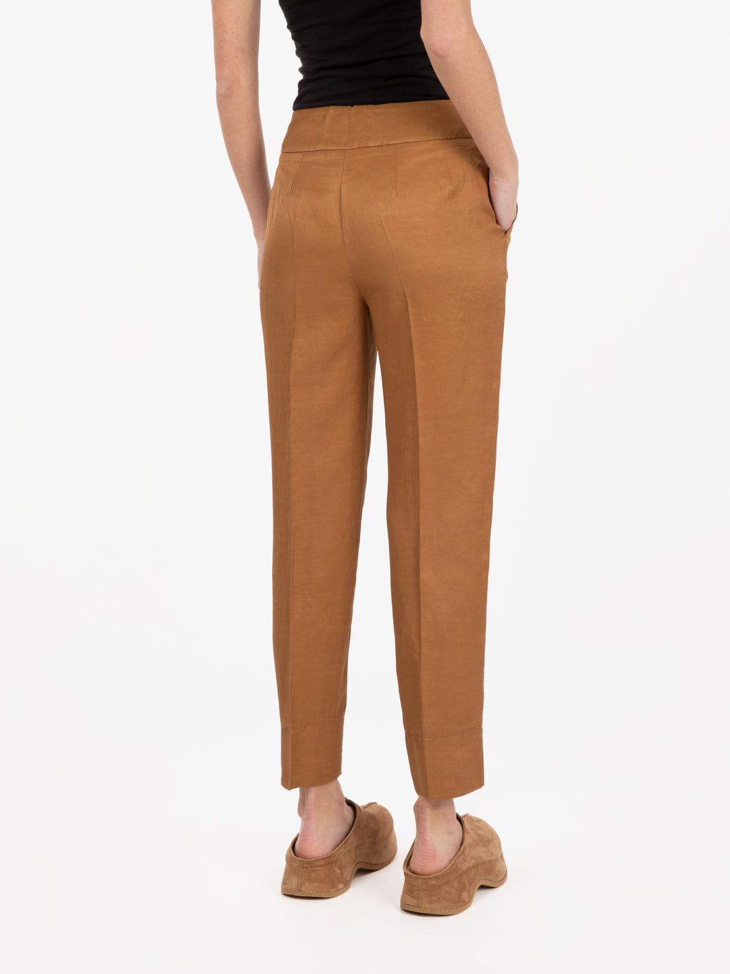 Ermine viscose straight trousers