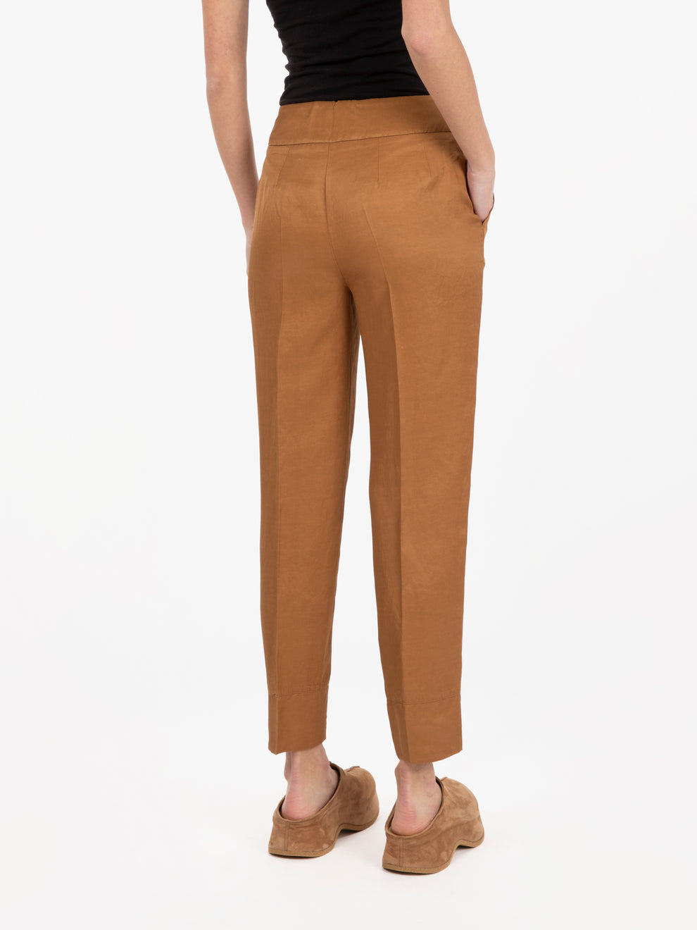 Ermine viscose straight trousers