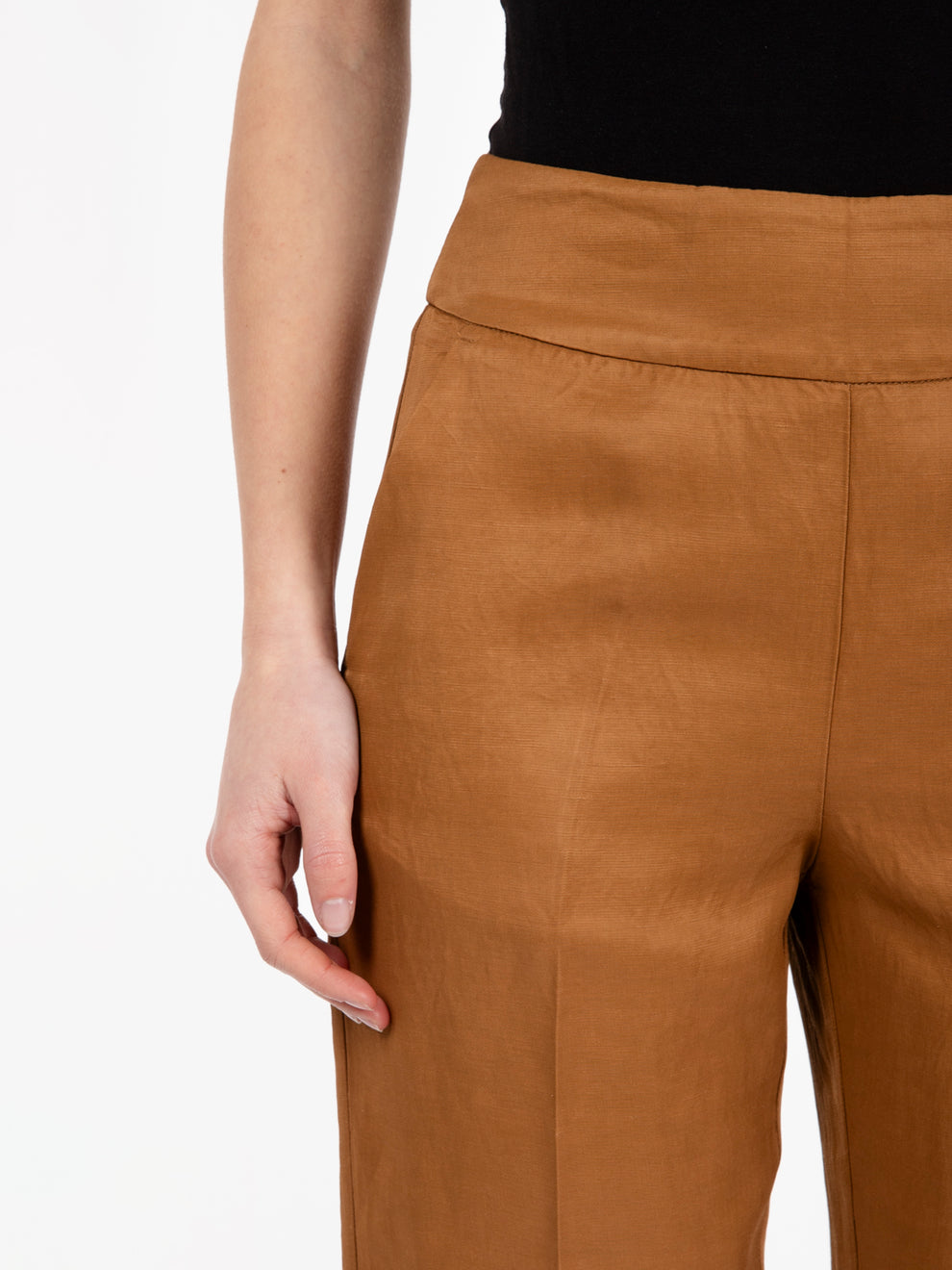 Ermine viscose straight trousers