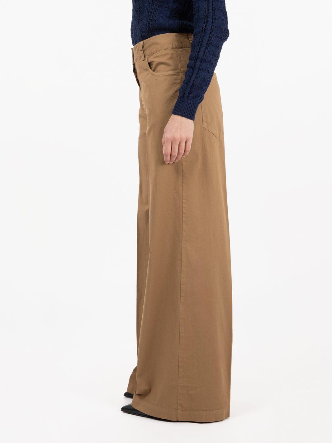 Pantaloni wide ermellino