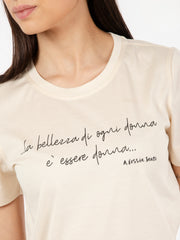 ALESSIA SANTI - T-shirt con stampa frase burro