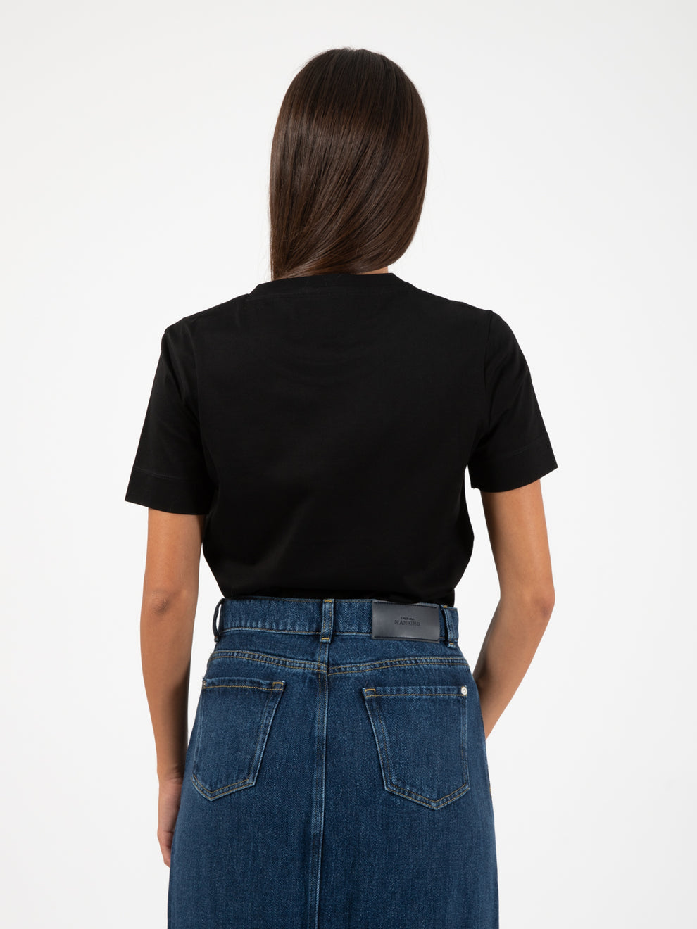 T-shirt con stampa frase nero diamante
